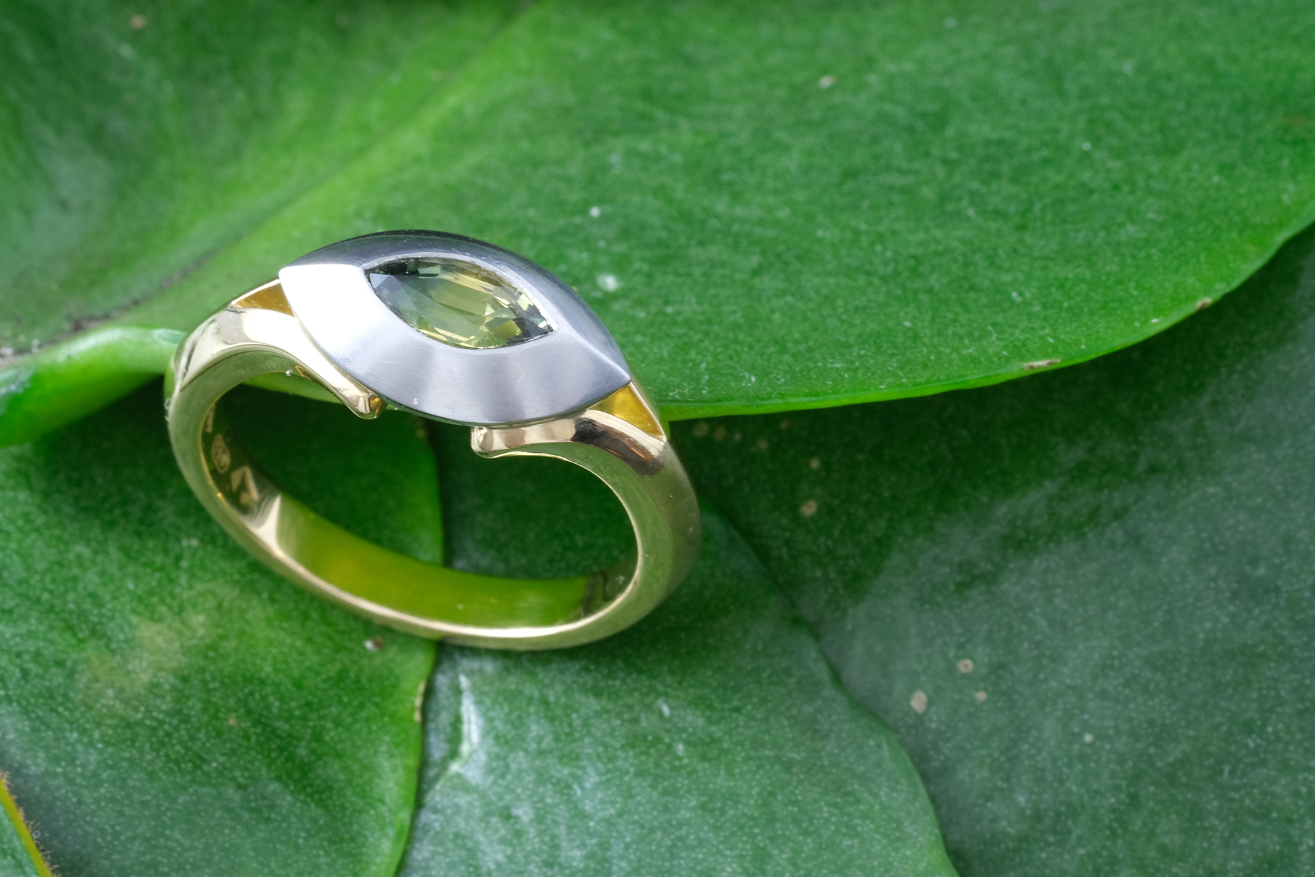 Marquise Parti Sapphire Eye Ring