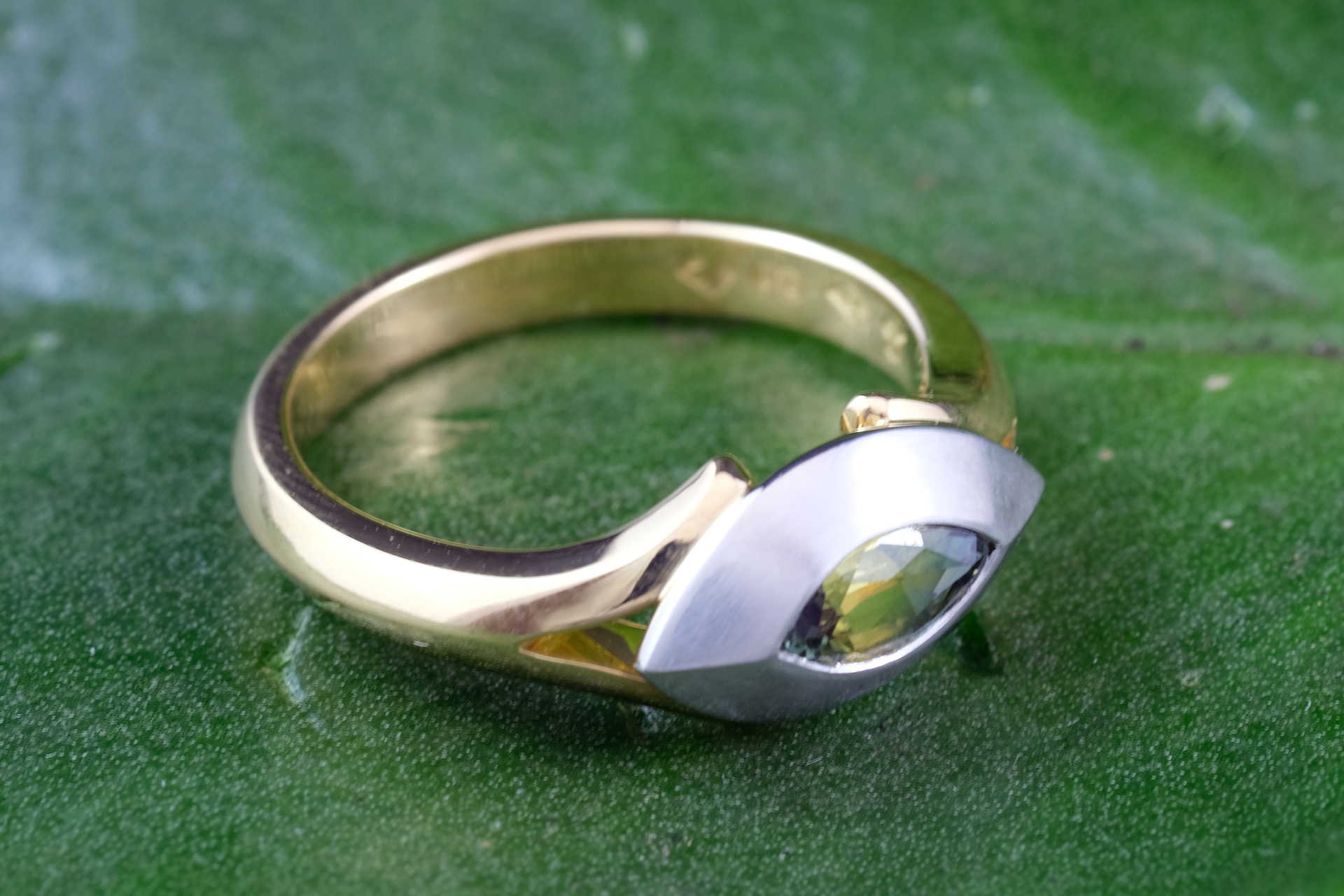 Marquise Parti Sapphire Eye Ring