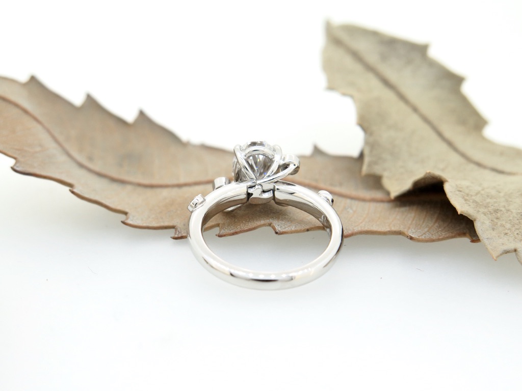 handmade platinum and Diamond engagement ring